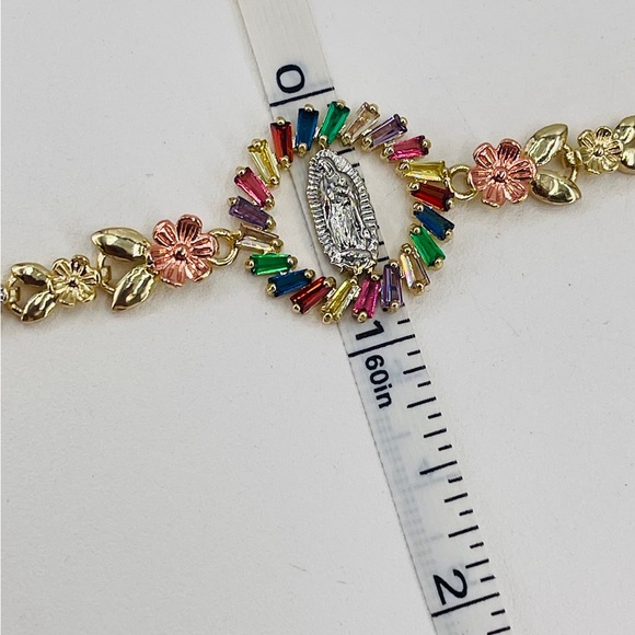 Virgin of Guadalupe bracelet plated in 18k Italian gold - Picture 5 of 7